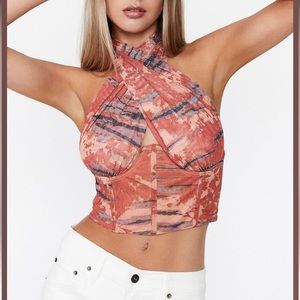 NWT Bardot Tie Dye Corset Top